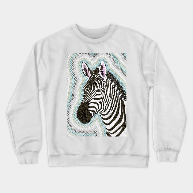 DOT ZEBRA Crewneck Sweatshirt by MGphotoart